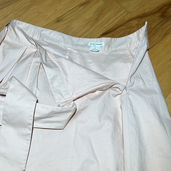 Club Monaco Skirt Tied waist Scalloped trim Blush - Picture 10 of 11